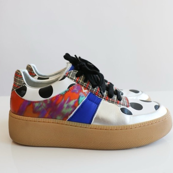 Maison Margiela' patchwork Multicolor Polka Dot platformSneakers